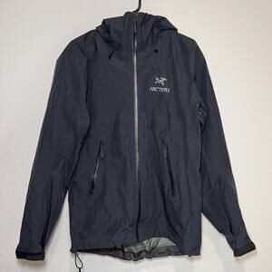 Arc'teryx Goretex Jacket Men’s Size S Blue-Gray Hooded Full Zip Lightweight